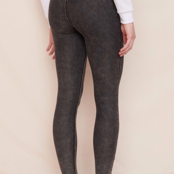 NEW High Waist Acid Wash Legging blue - Picture 6 of 6